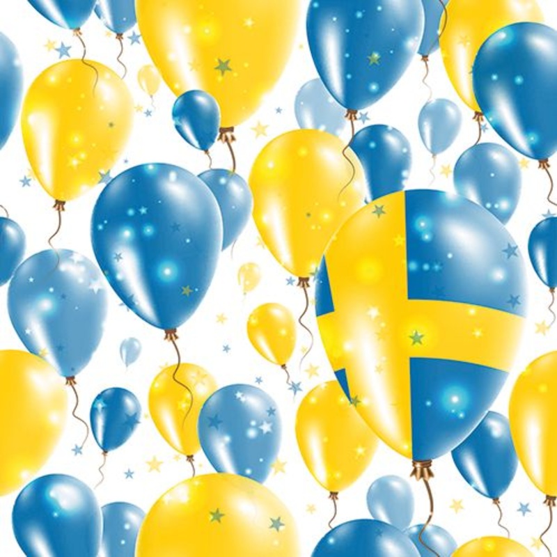 20 Sweden balloon napkins 33cm