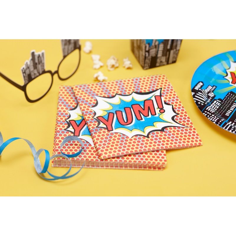 20 Yum Pop Art napkins 32cm