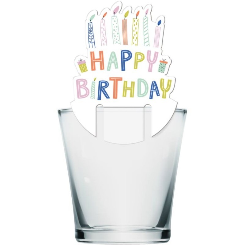 6 Eco Birthday glass markers