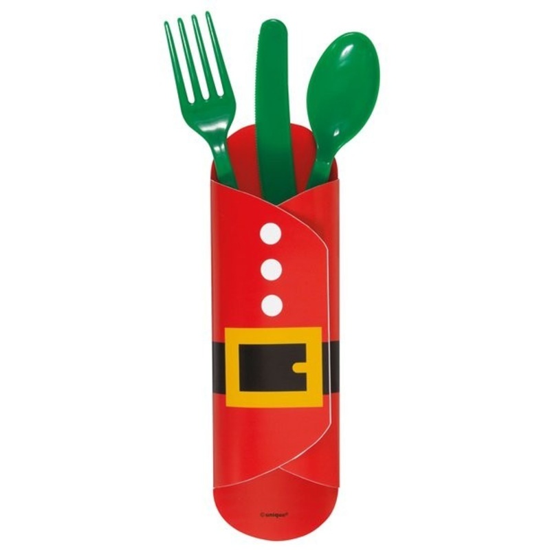 8 cutlery pockets Santa 20cm