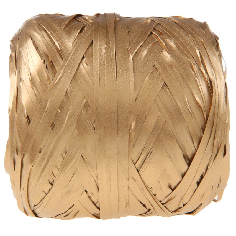 Decorative gold raffia 50m x 12mm