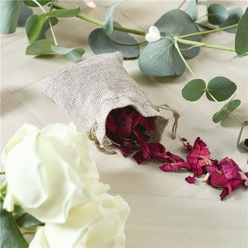 Rose blossom decoration in a bag