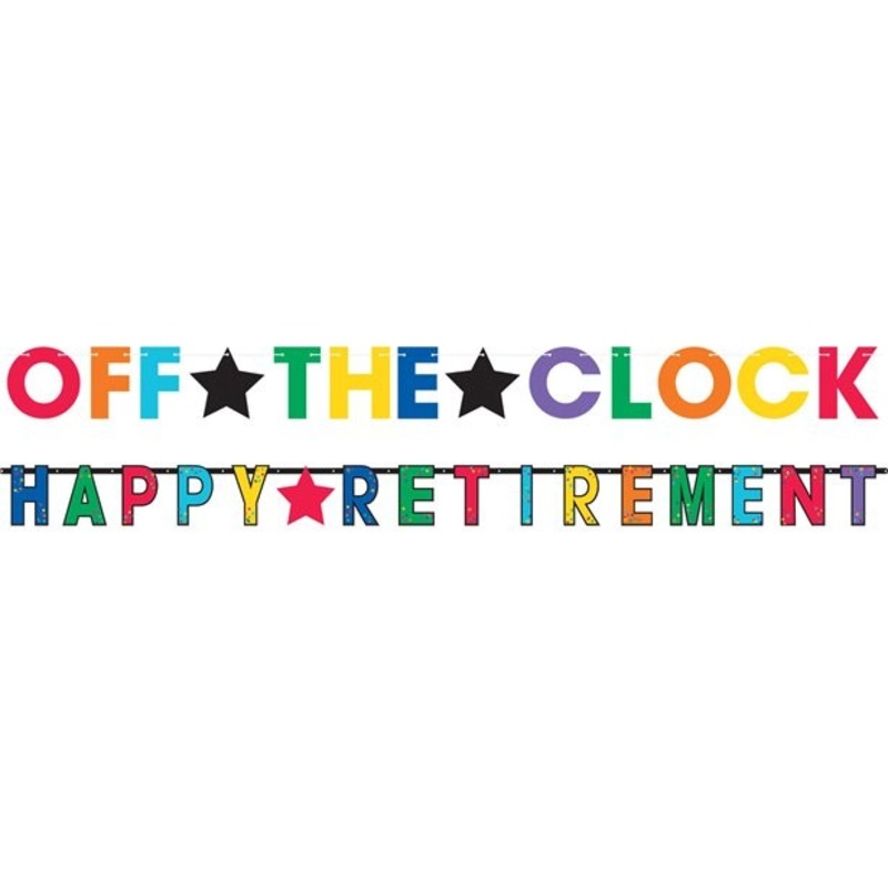 2 Happy Retirement letter garlands