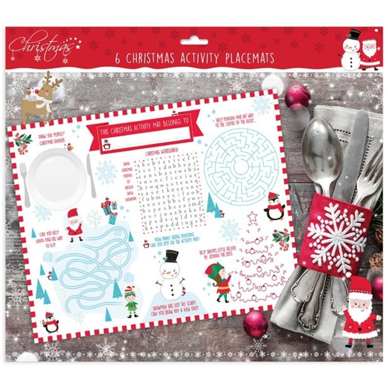6 puzzle placemats for Christmas