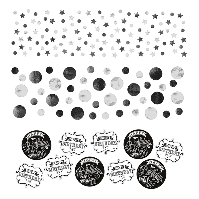 Black & White Birthday sprinkle decoration 34g