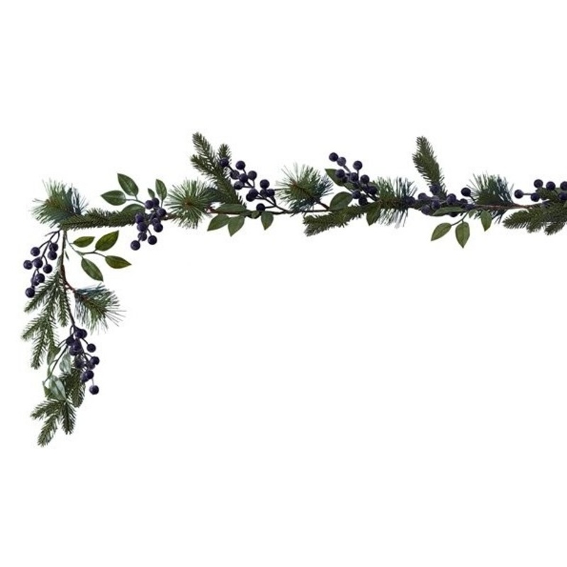 Fir garland with blackthorn berries 1.8m