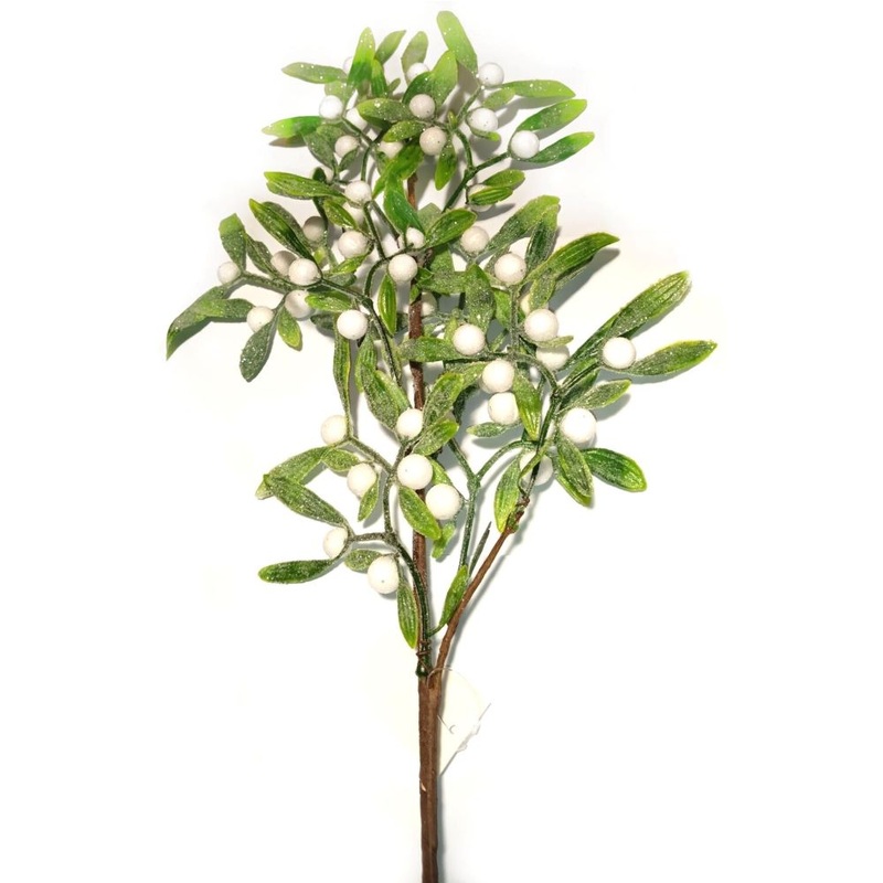 Glittering mistletoe 72cm