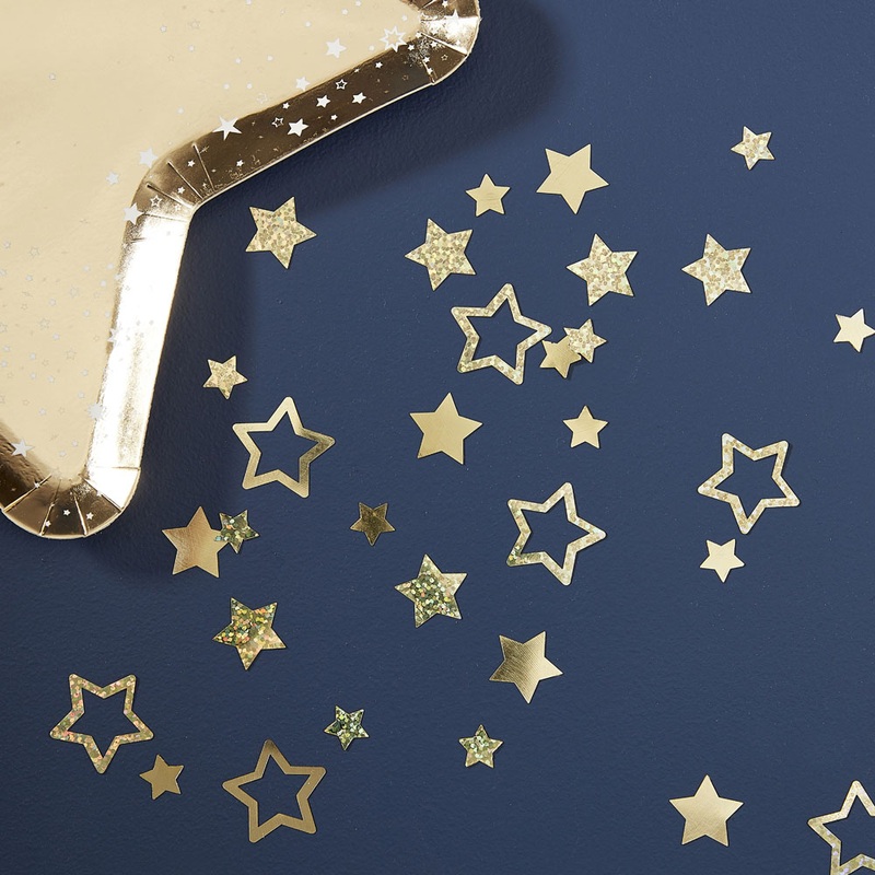 Golden star sprinkle decoration 13g