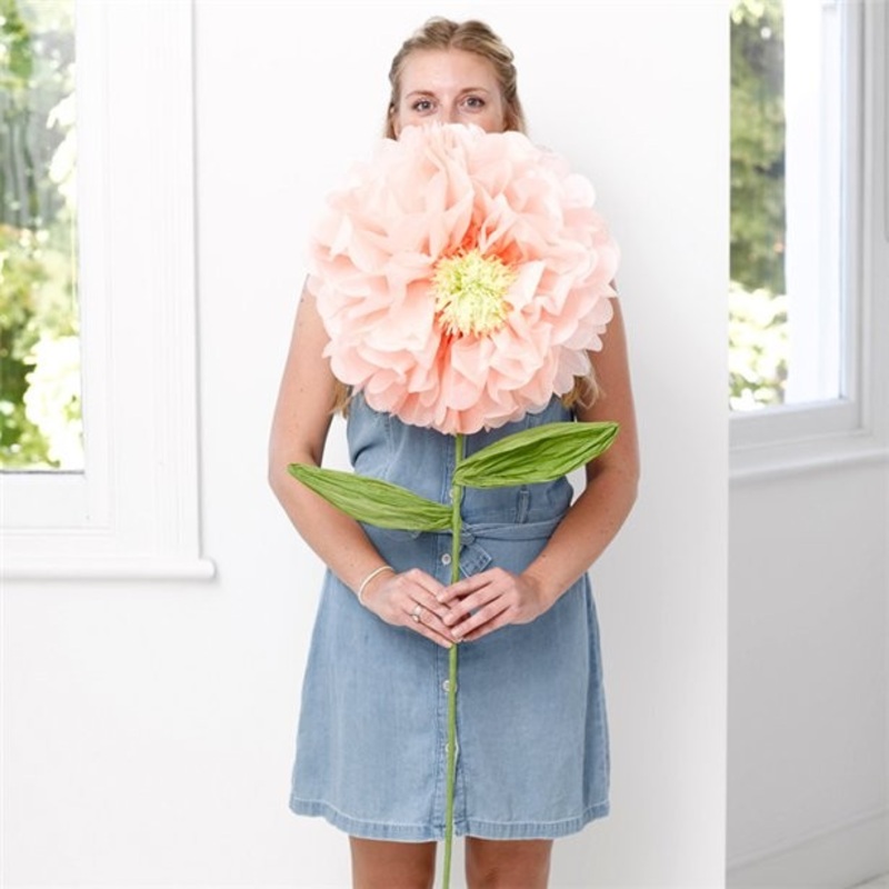 Huge artificial flower in peach colors 110cm