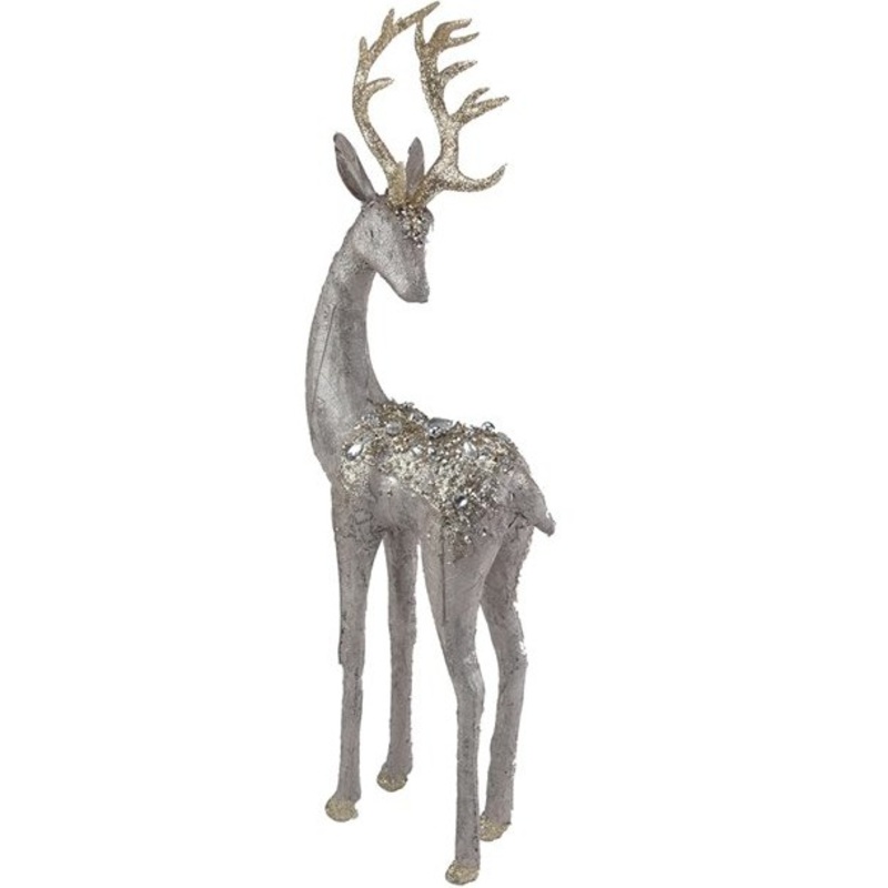 Noble reindeer deco figure 51cm