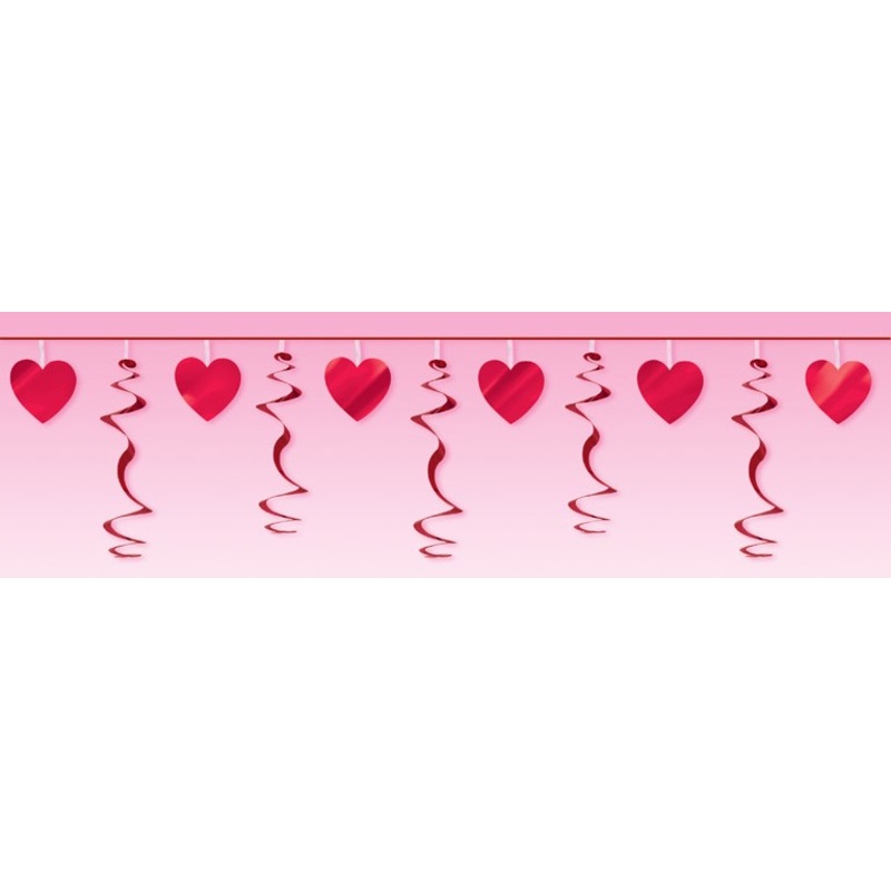 Romantic heart ceiling garland 3.65m