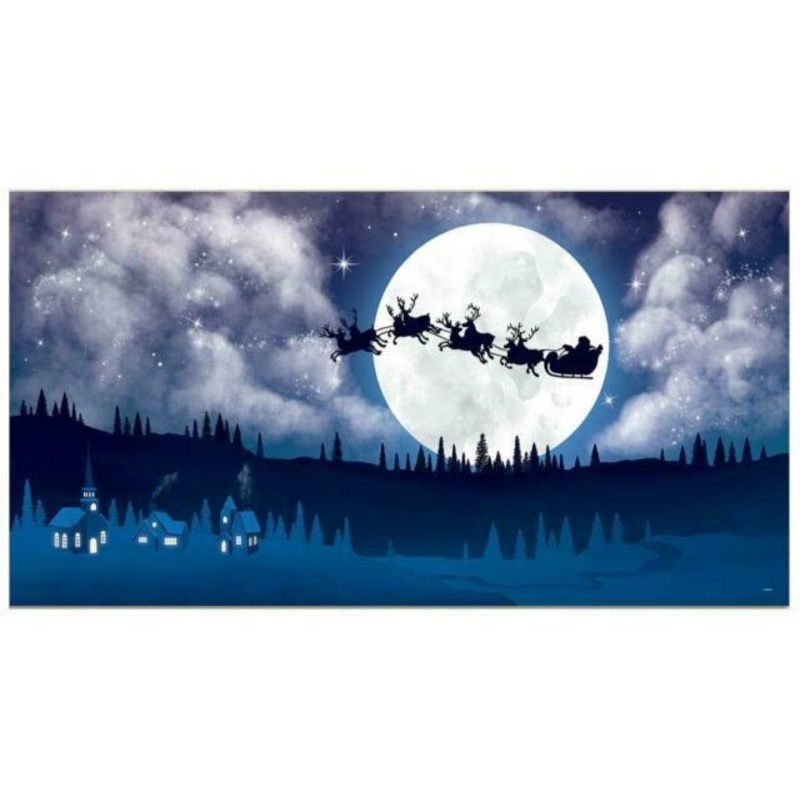 Sleigh ride wall backdrop 85cm x 1.65m