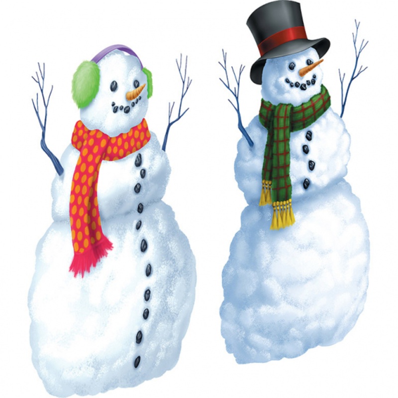 Snowman friends wall backdrop 1.65mx 85cm