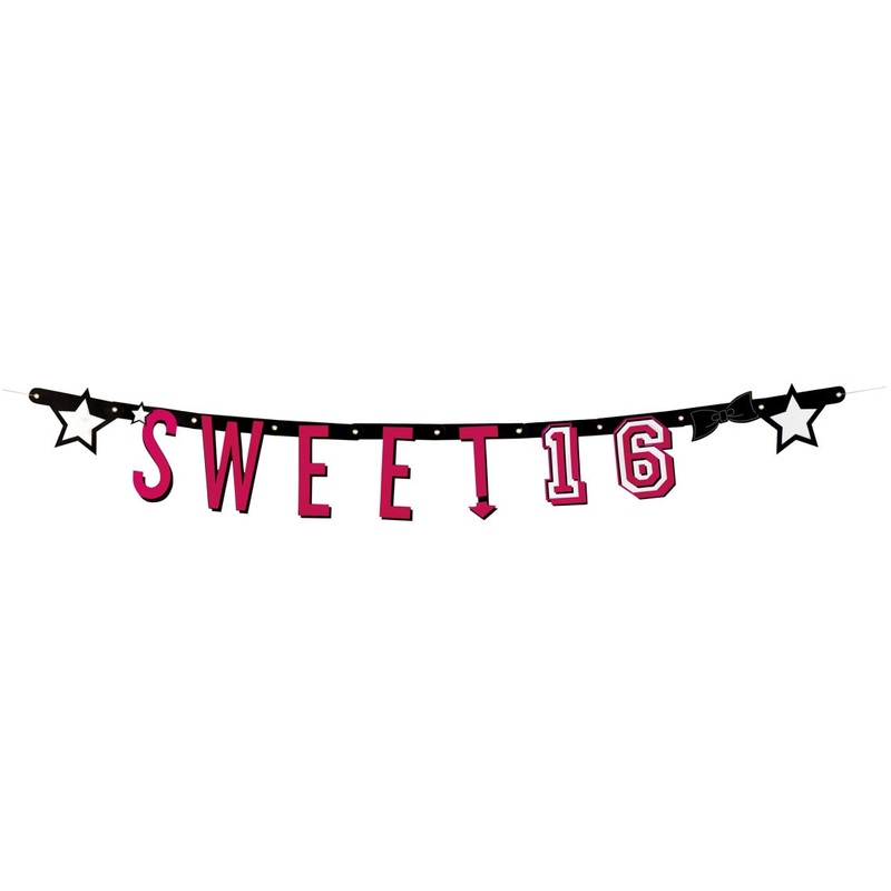 Sweet 16 birthday banner 120cm