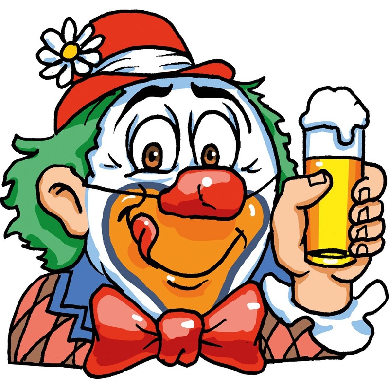 Thirsty clown wall decoration 78 x 45cm