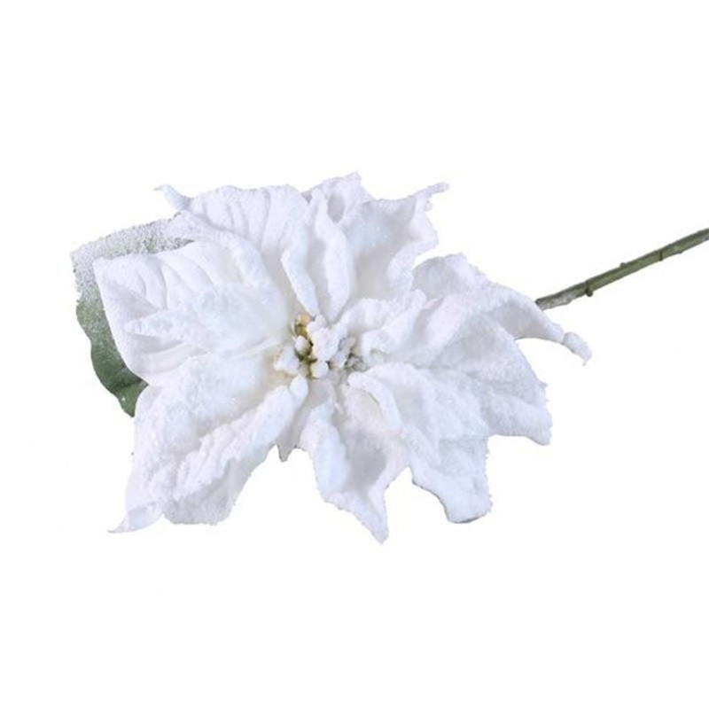 White poinsettia artificial flower 70cm