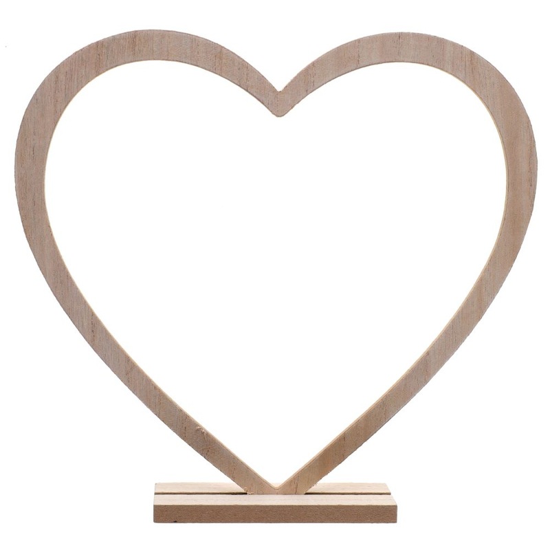 Wooden heart decoration 25cm