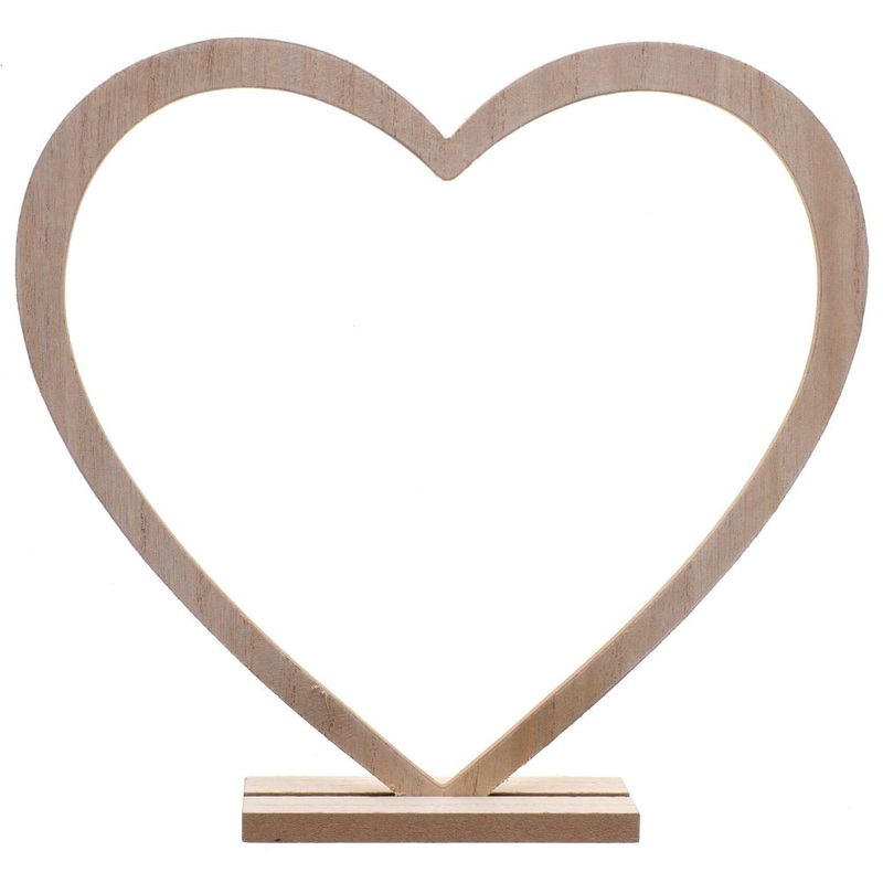Wooden heart decoration 39cm