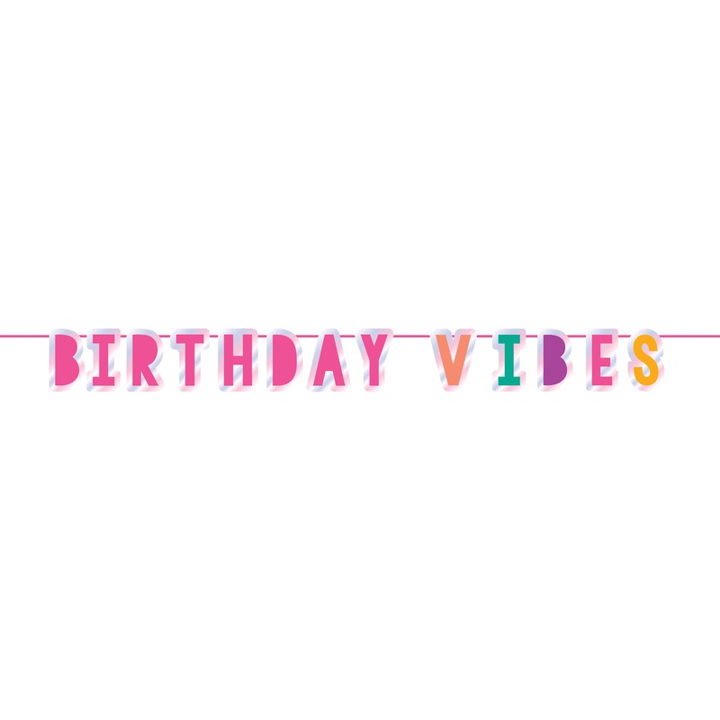 Birthday Vibes garland 3.65m