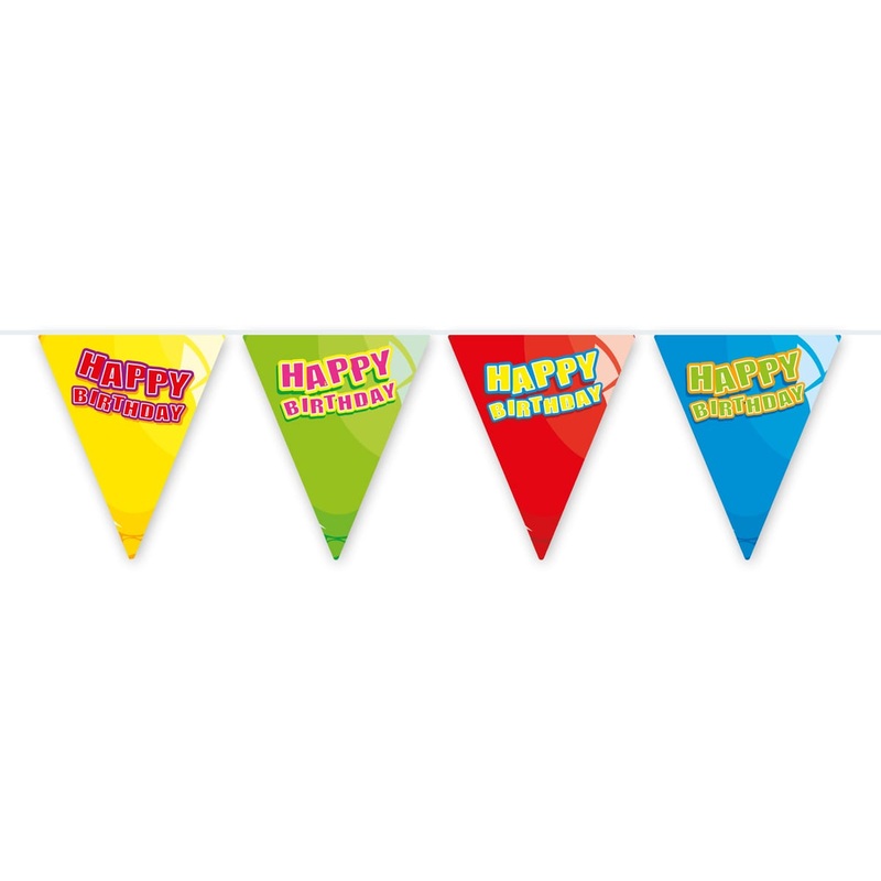 Colorful Happy Birthday pennant chain 3m