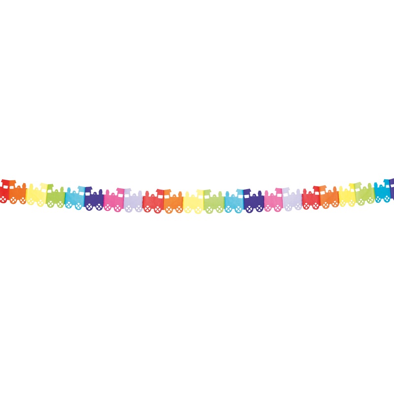 Colorful locomotives garland 400cm
