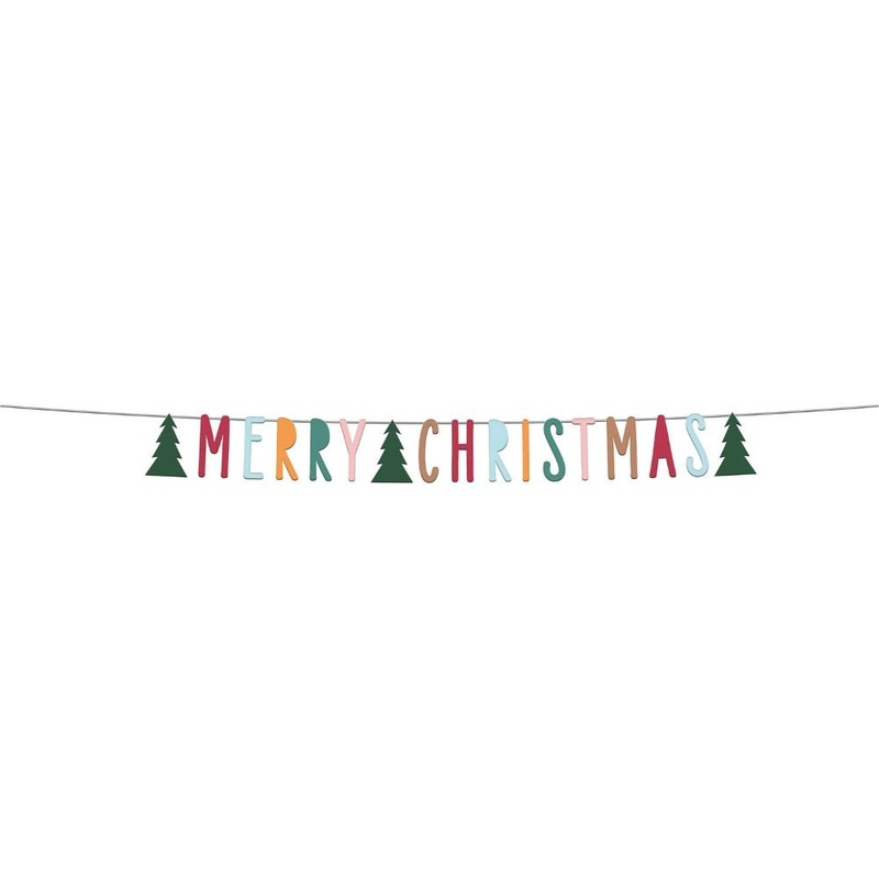 Colorful Merry Christmas garland 1.5m