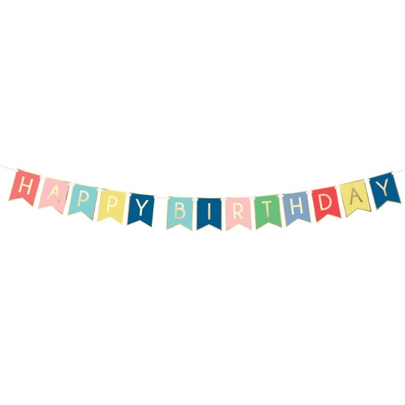 DIY Birthday Time pennant chain 1.75m