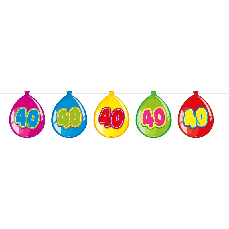 Funny 40th birthday garland 10m