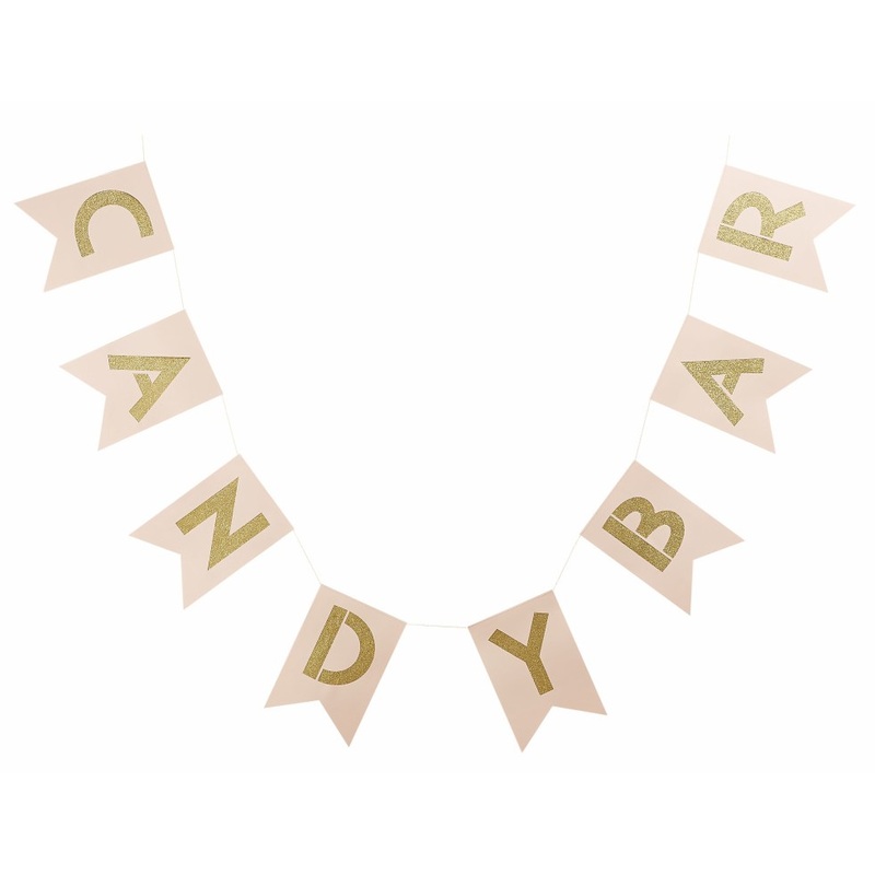 Gold-Pink Candy Bar Garland 2m