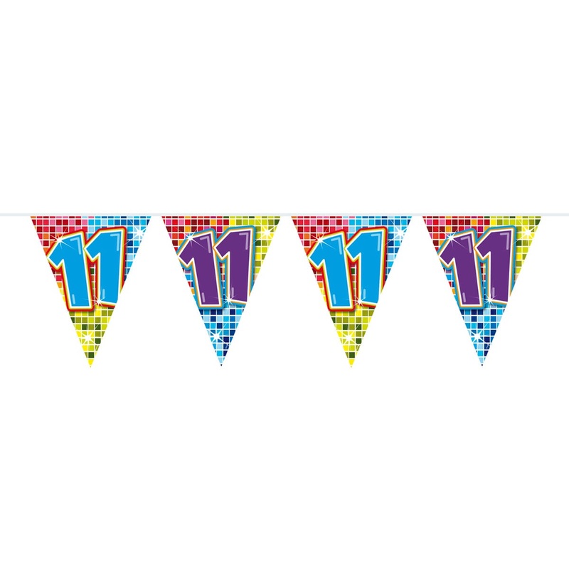 Groovy 11th Birthday pennant chain 3m