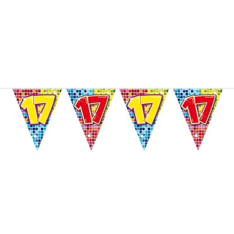 Groovy 17th Birthday pennant chain 6m