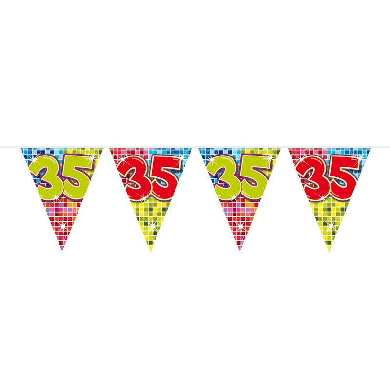 Groovy 35th Birthday pennant chain 6m