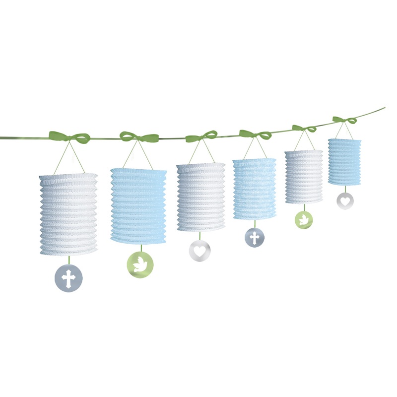Holy Communion Lantern Garland Blue 3.65m