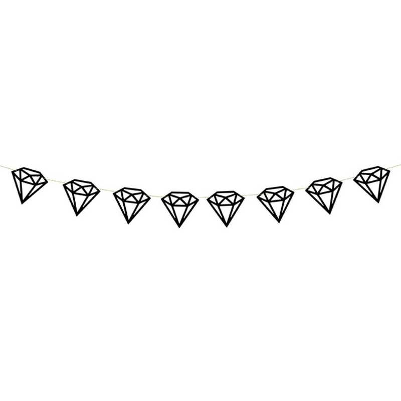 Paper garland with diamonds 10cm