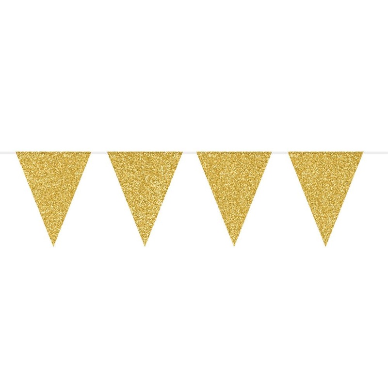 Pennant chain Glamour Glitter Gold 6 meters