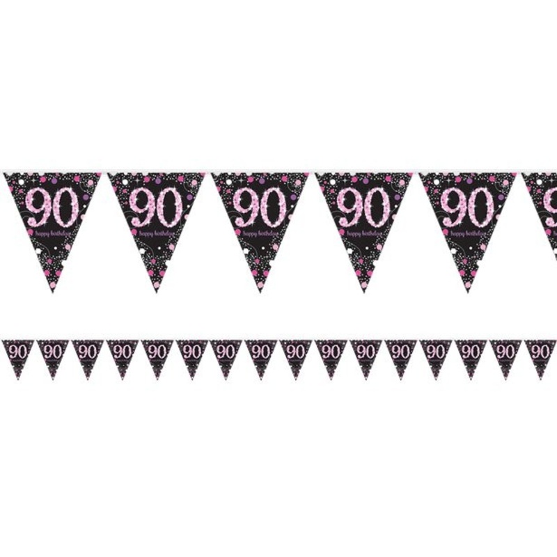 Pink Dots 90th birthday garland 4m