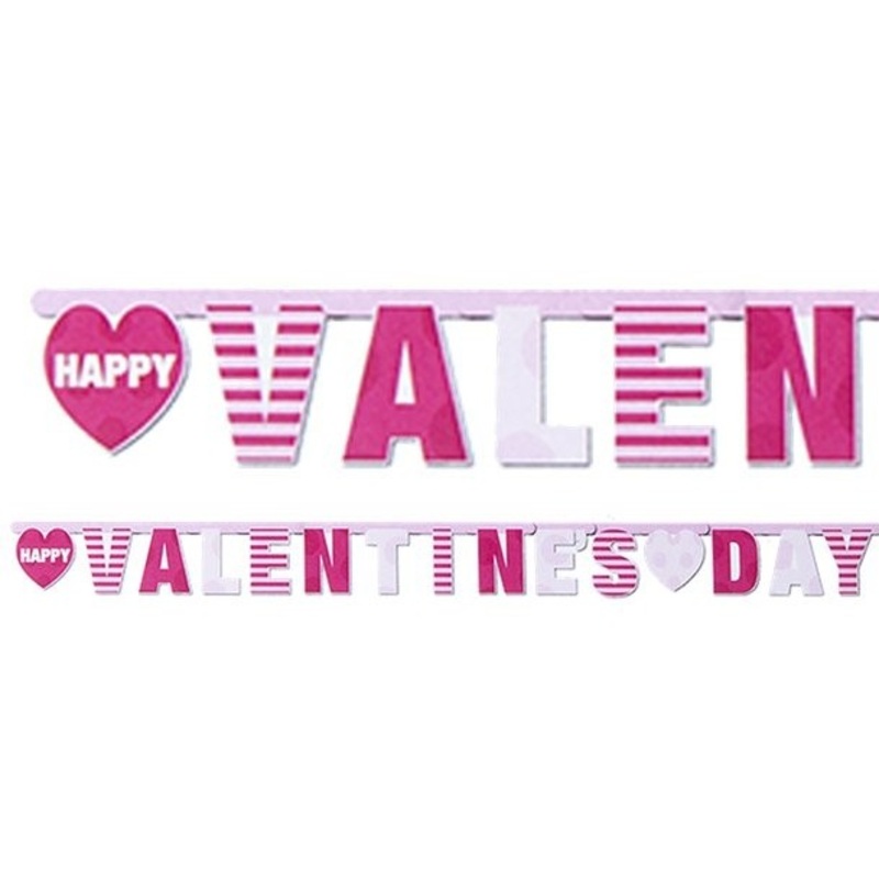 Pink Valentine's Day garland 1.8m