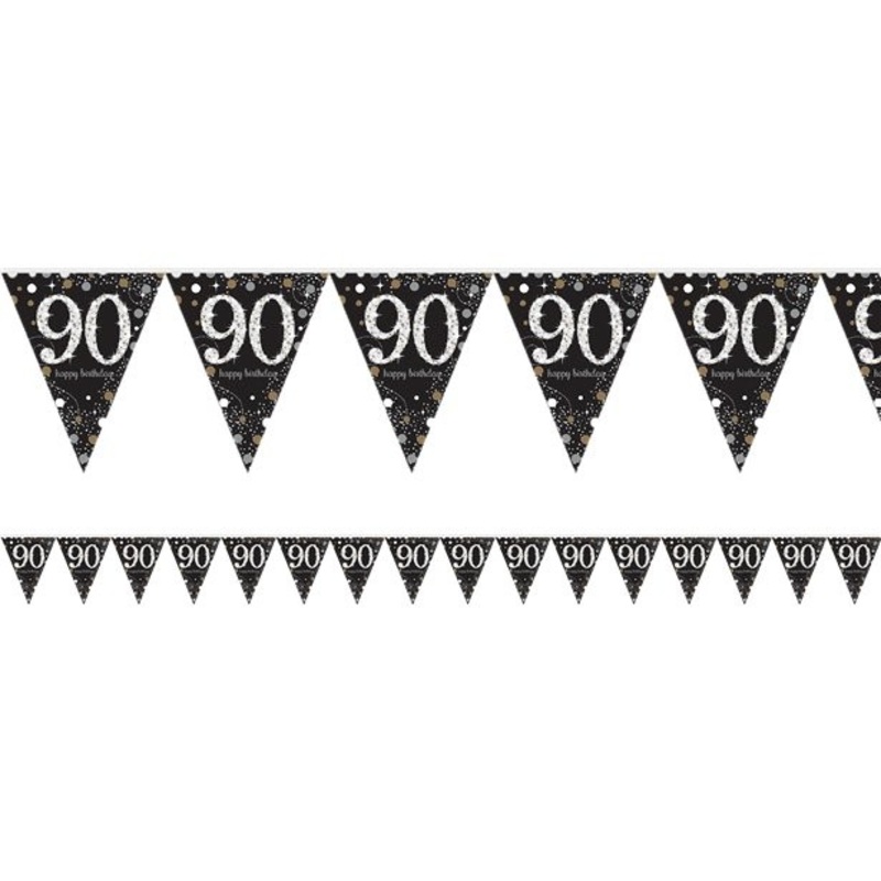 Radiant 90th birthday garland 4m