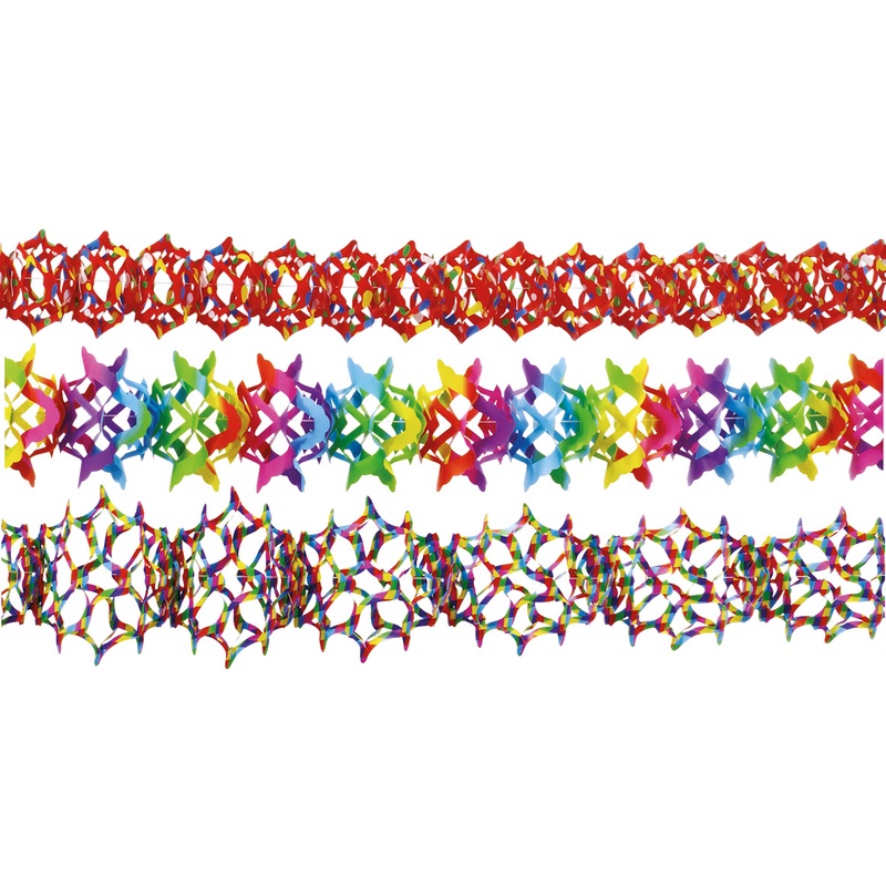 Rainbow garlands 3 parts 12-18x400cm