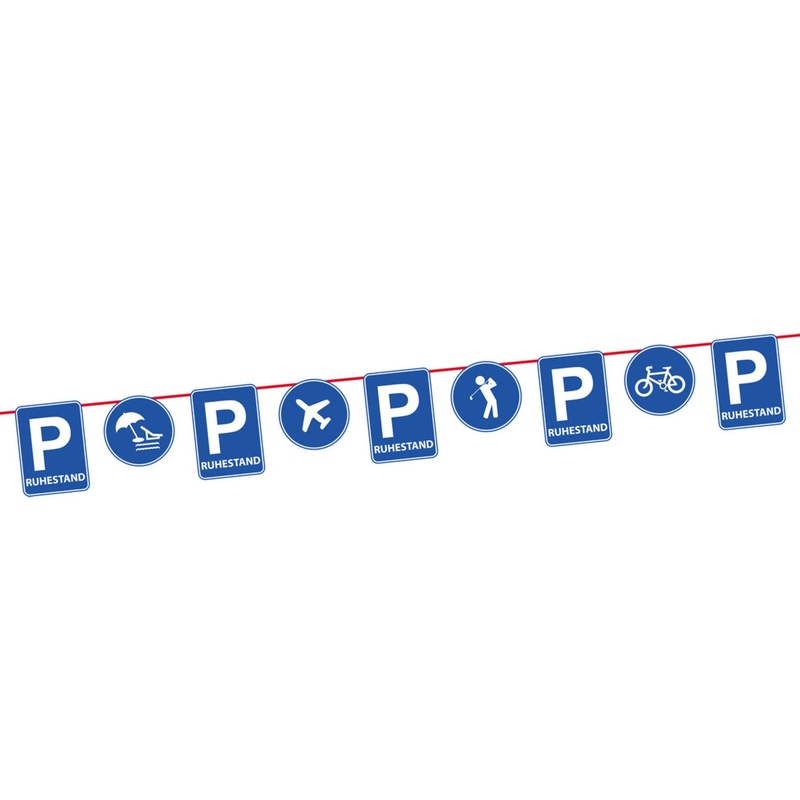 Retirement traffic sign pennant chain 10m