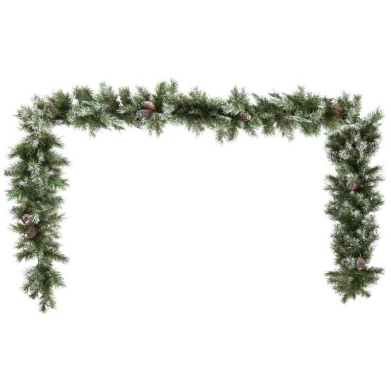 Rustic Christmas fir garland 2.7m