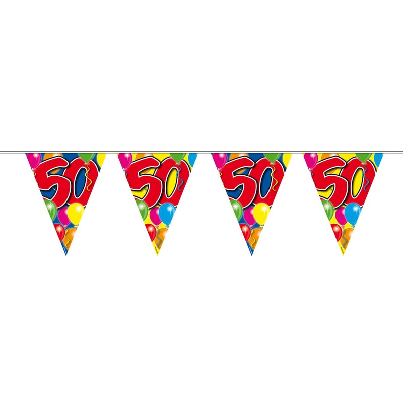 Spectacular 50th Birthday pennant chain 10m