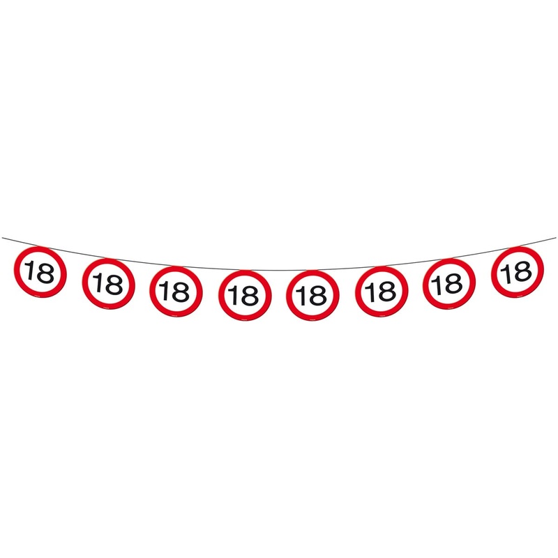 Traffic sign 18 pennant chain 12m