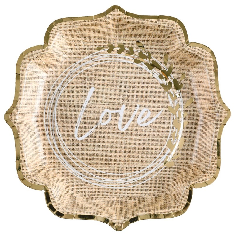 10 plates Natural Wedding 21cm