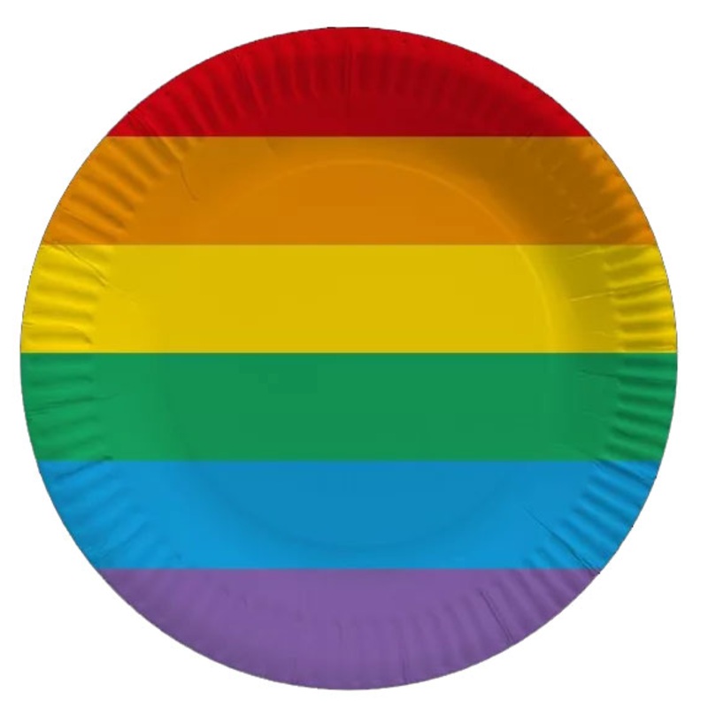 10 Pride party plates 23cm