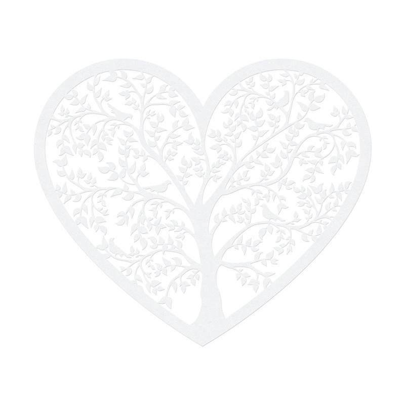 10 Tree of Love decorative hearts 13.5 x 11.5cm