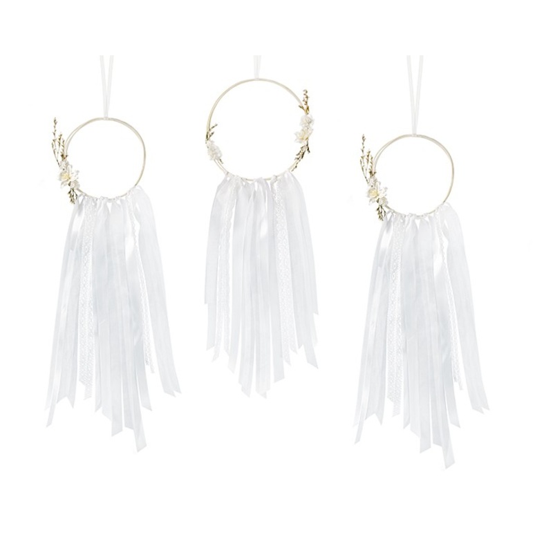 3 Fairytale dream catchers, white