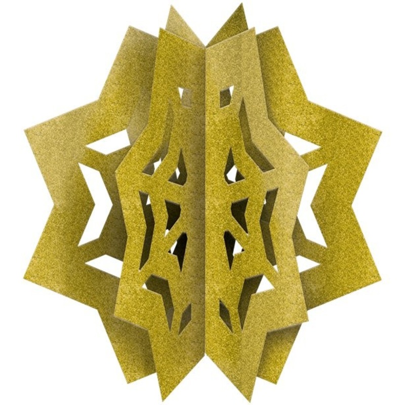 3D glitter star decoration