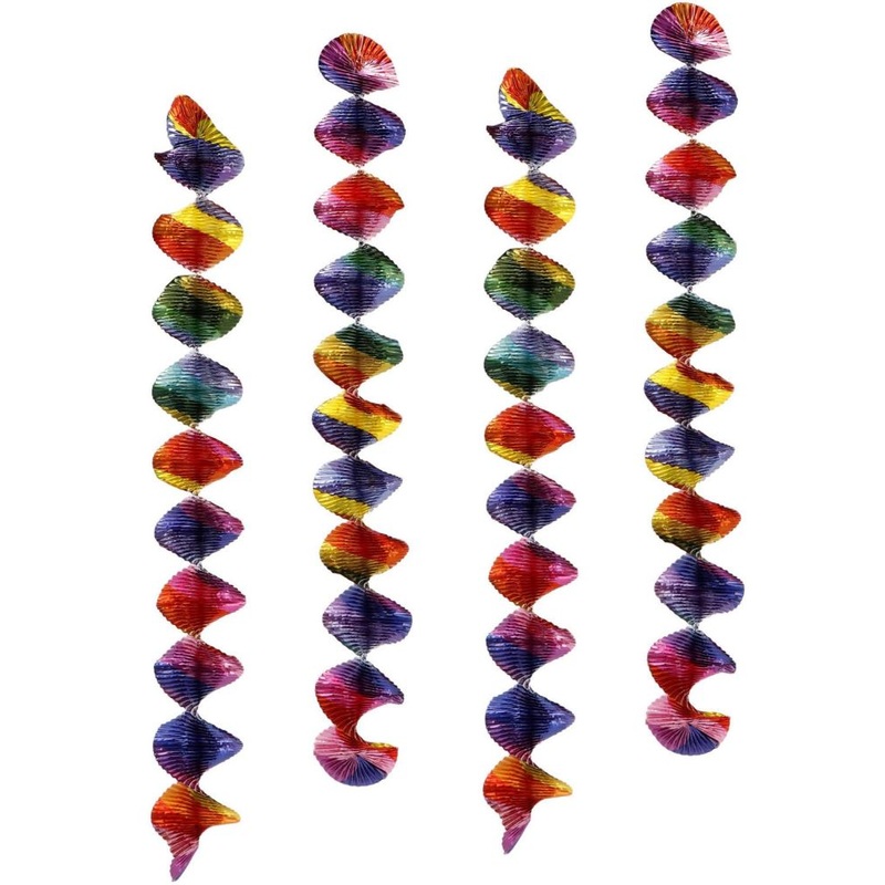 4 rotor spirals rainbow colors