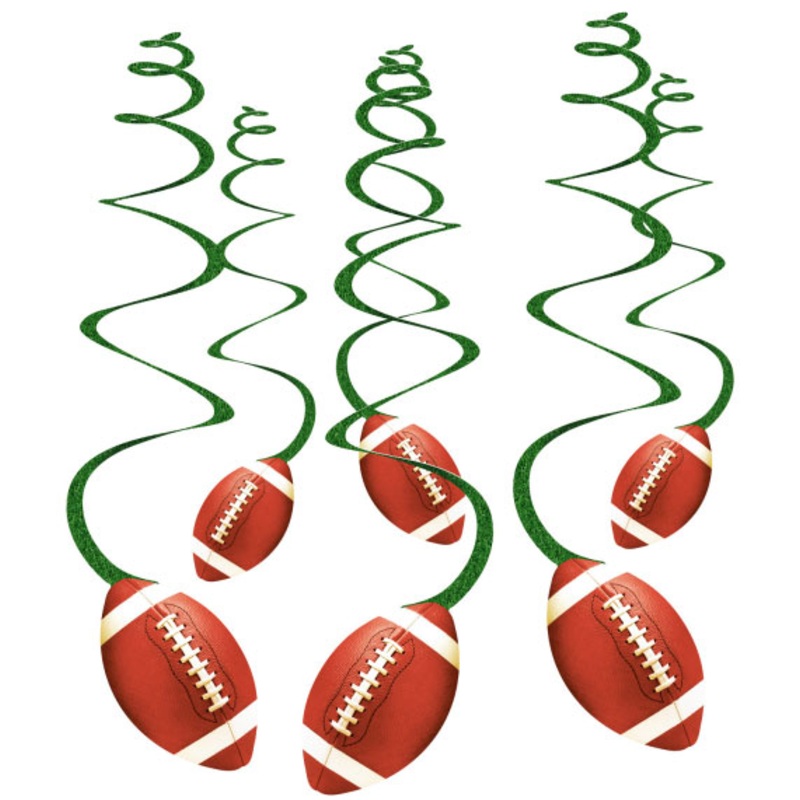 6 Touchdown Football Swirl Hang